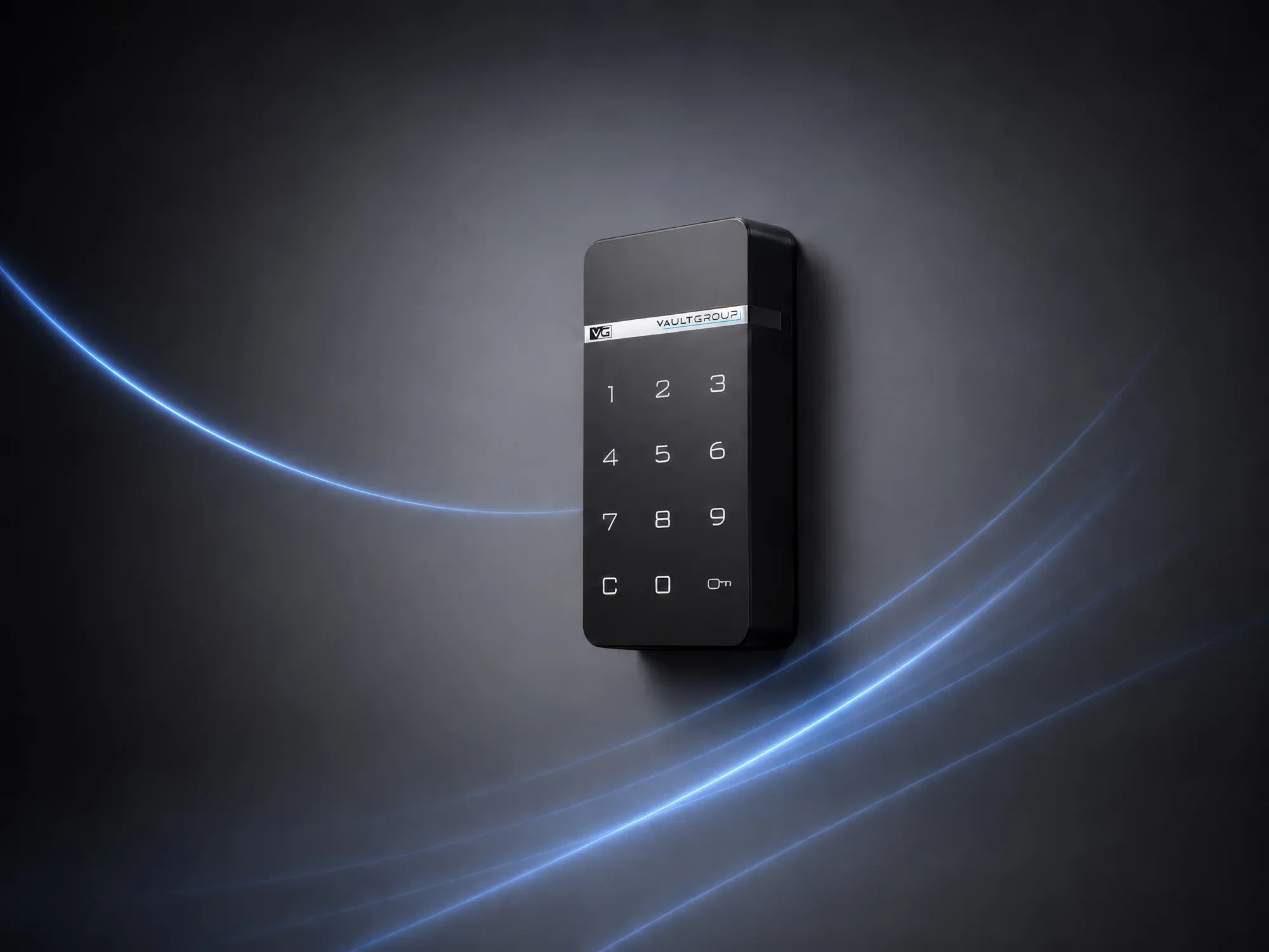 A VG SmartLock keypad unit mounted on a locker door